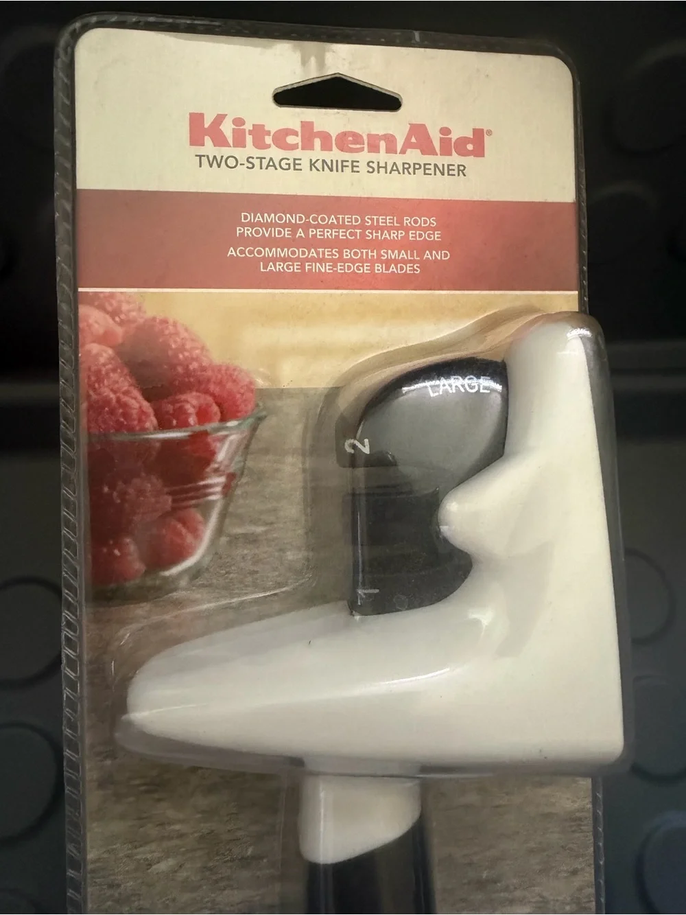 KitchenAid Two-Stage Knife Sharpener in White and Black